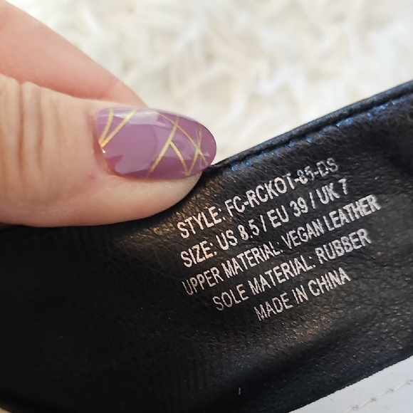 French Connection Black Eyelet Slingback Heels - Picture 3 of 12